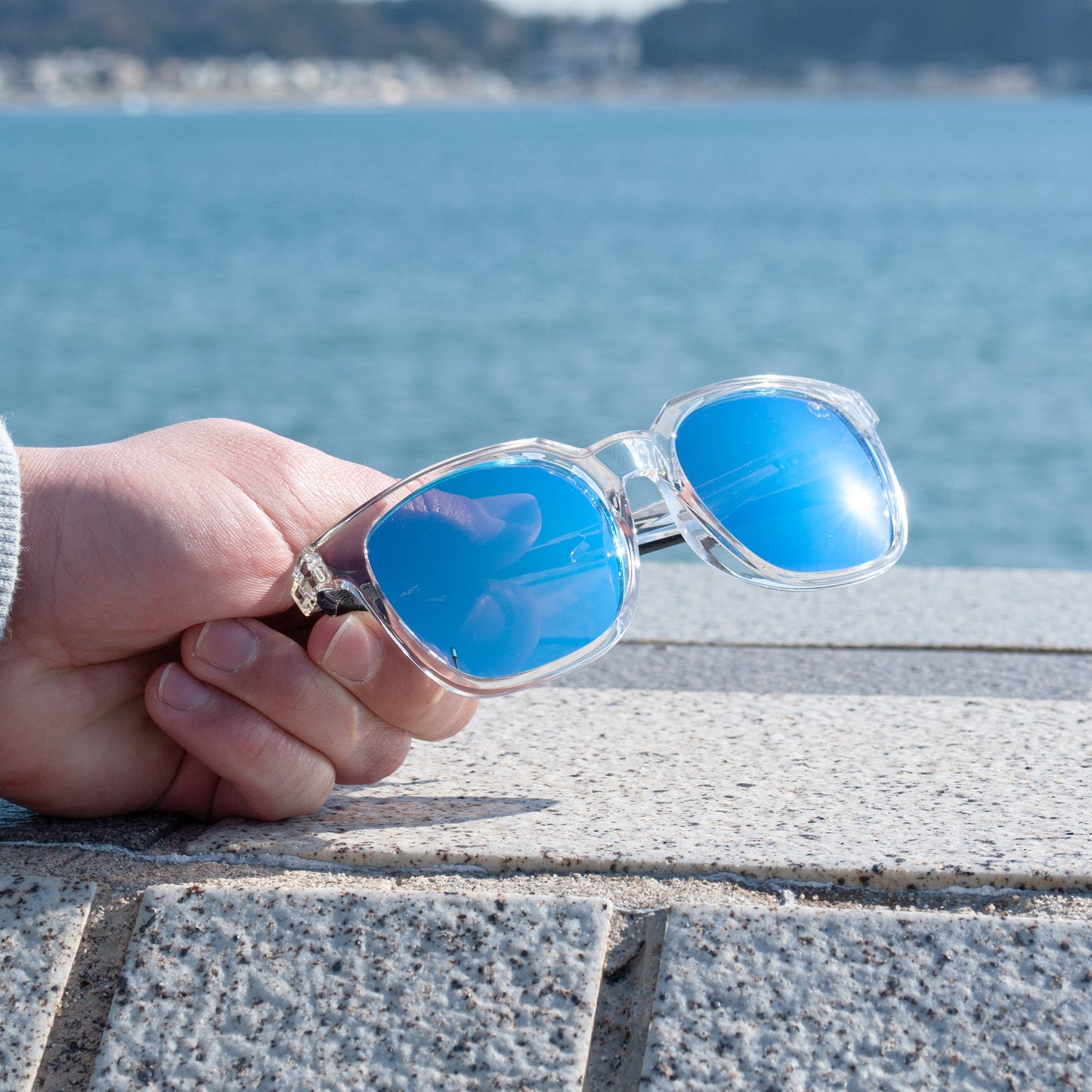 BEAGLE （ビーグル）| 偏光サングラス　クリア×アイスブルー